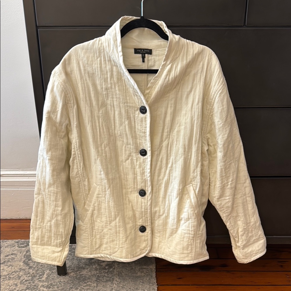 Rag & Bone Cream Button-Up Jacket